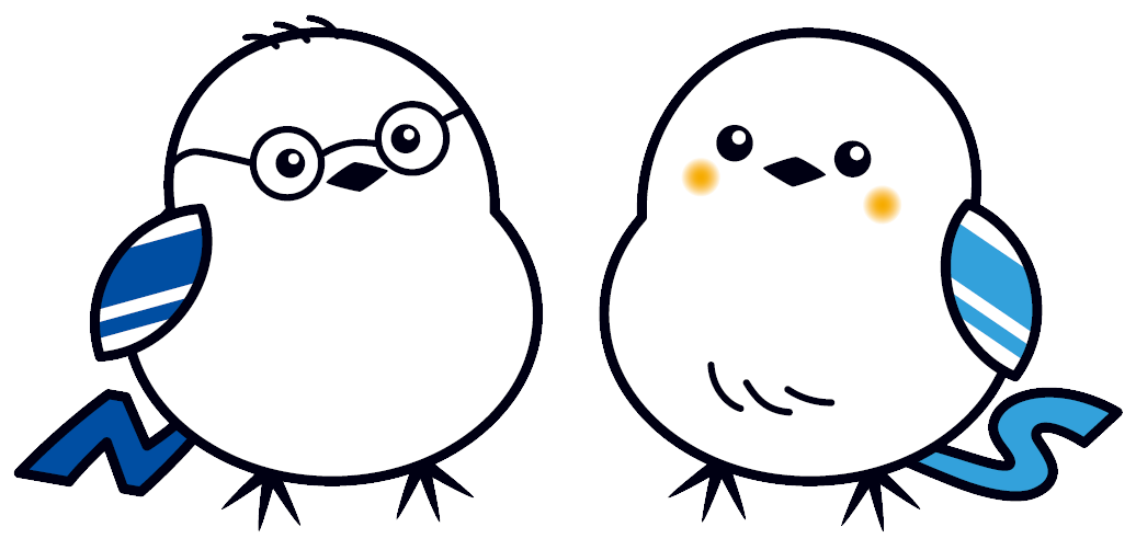 並んだニッくんとシーちゃん